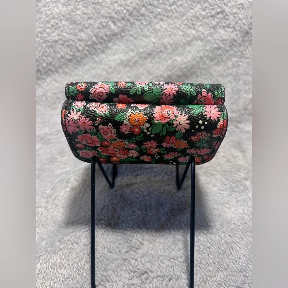 Coach Sierra Posey Cluster Floral Trifold Snap Wallet - Picture 6 of 14